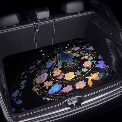 Crystal Velvet Mat, Non-Slip, Avtomobil döşəmə paspasları - amazon-crystal-velvet-car-mat-28-10075-crystal-velvet-dot-plastic-bottom