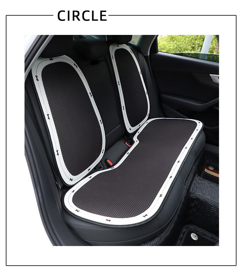 Summer Ice Silk Car Seat Cushion, High-End Bow Car Summer Cool Breathable Seat Cushion, Simple Car Seat Cushion