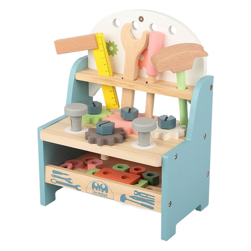 Mesa de herramientas de desmontaje de color para niños de madera interés interactivo cultivo juego casa simulación inteligencia DIY juguetes educación temprana