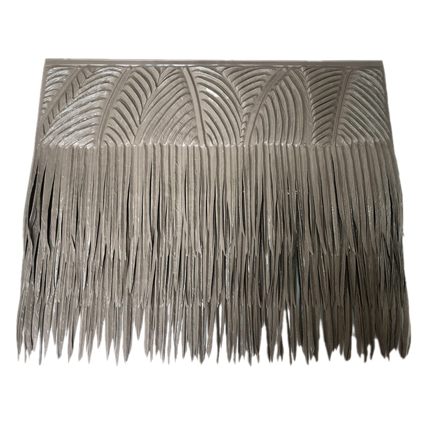 Suministro directo de fábrica de Xiamen al por mayor hoja de palma hoja de plátano punto escénico Nueva simulación de paja teja de paja de plástico hierba ignífuga