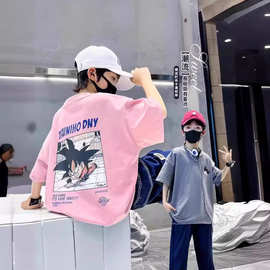 男童半袖夏装短袖t恤男孩大儿童夏款酷帅气纯棉夏季潮T上衣服8岁9