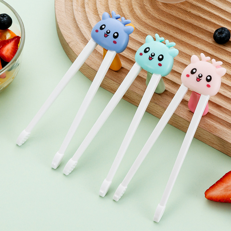 Children's chopsticks tiger mouth training chopsticks baby auxiliary chopsticks cartoon practice chopsticks baby learning chopsticks complementary food tableware