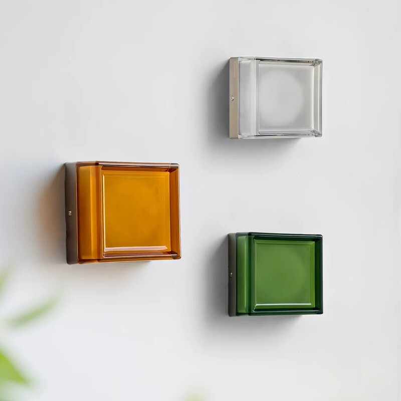 Square Creative Wall Lamp Decorative Atmosphere Light Design Bedroom Cozy Bedside Lamp Nordic Minimalist Indoor Artistic Light