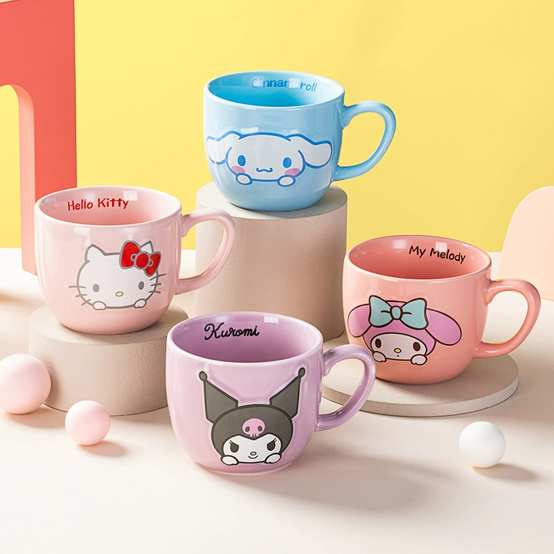 三丽鸥 Ceramic Mark Cup Drink Water Milk Juice Cup Office Tea Cup Big Ear Dog New Product Promotion