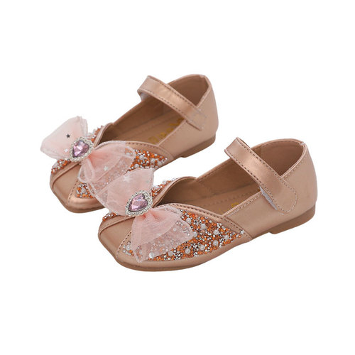 Girls 'leather shoes autumn new style children's spring and autumn soft sole single shoes little girl Aisha princess shoes crystal shoes