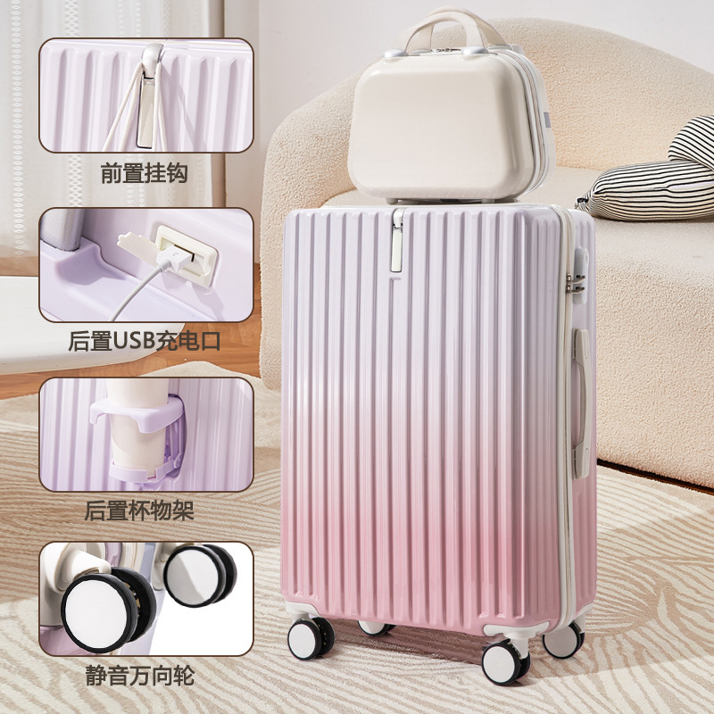 Equipaje de alto valor facial para mujeres ruedas universales de 20 pulgadas duraderas y robustas para viajar