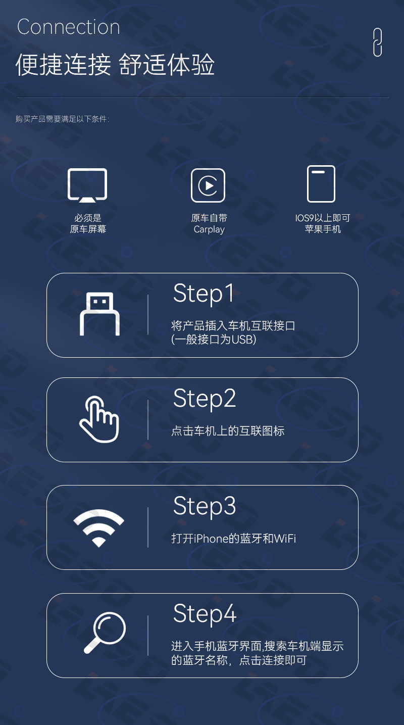 Newly upgraded carplay module with breathing light, smart car connectivity box, Android Autocarplay box