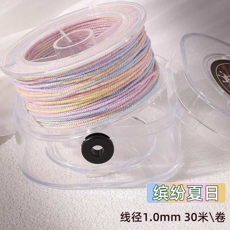 タオ五色ロープ手織りロープセクション染め星空手こね綿糸大ロールハンドロープ diy ジュエリーアクセサリー材料ロープ|undefined