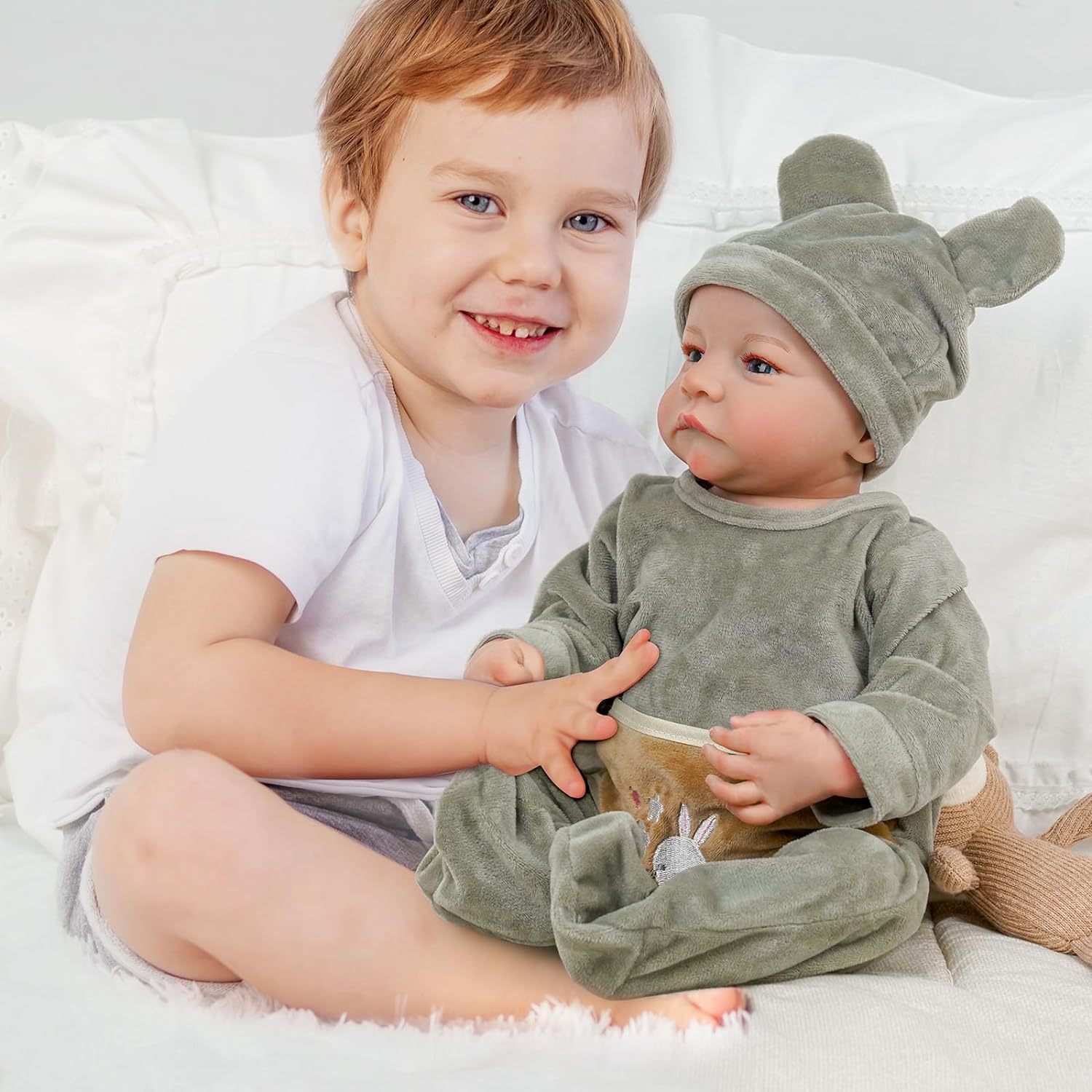 Bebé vivo viLe, 18 pulgadas juguetes, muñecas suaves abiertas, muñecas en stock, muñecas pesadas, Henghua