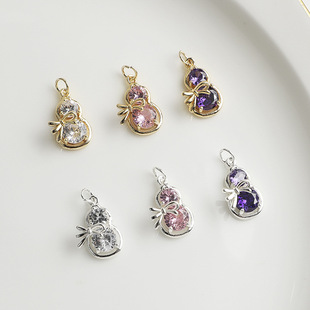 14K����ɫ�ʯ�����Y���J���� �����D�\ˮ���朒�� diy���Ʒ