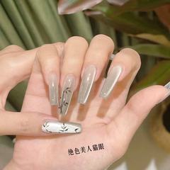 玻璃晶石貓眼膠指甲油膠2024年新款流行雙色甲油膠套裝美甲店專用