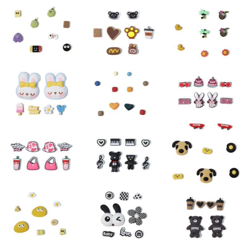 Cross-border foreign trade hole shoes creative shoe buckle DIY decoration new cartoon PVC soft rubber versatile personality couple shoes flower