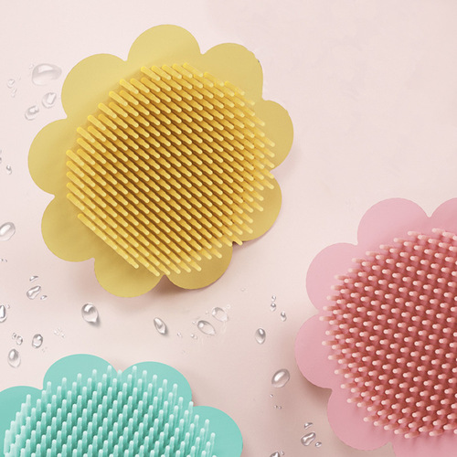 Baby Silicone Hair Shampoo Brush to Remove Hair Dirt Baby Bath Bath Brush Mud Child Bath Cotton Baby Shampoo Cross-border