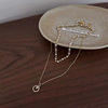 Zirconium from pearl, necklace, fashionable short chain for key bag , Japanese and Korean, fitted