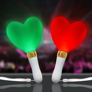LED心形荧光棒爱心闪光棒桃心发光棒 演唱会应援道具LOGO制作批发