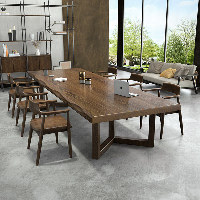 [베스트 셀러] 2.5 m 회의 테이블 + 히로시마 의자 * 6