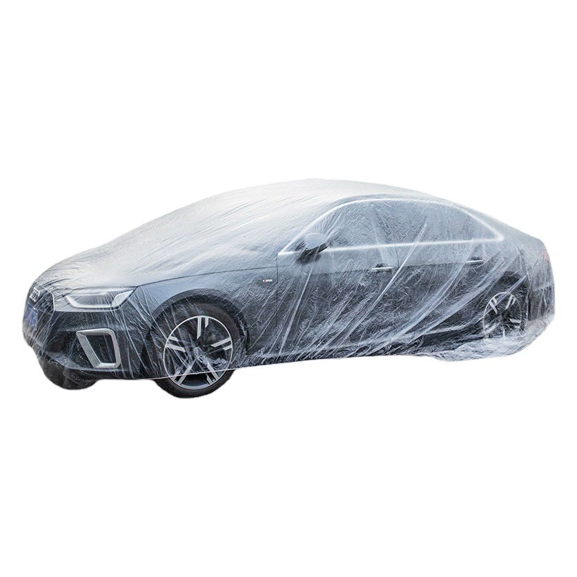 Одноразовый чехол для автомобиля, прозрачный чехол для автомобиля, пылезащитный чехол из полиэтиленовой пленки, одноразовый чехол для автомобиля