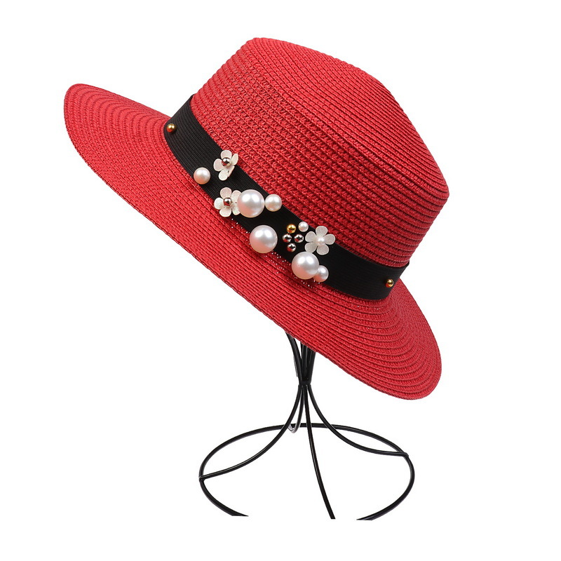 Women's Elegant Color Block Flower Big Eaves Fedora Hat display picture 10