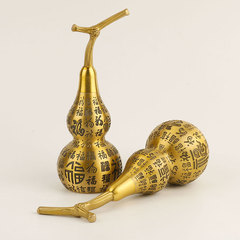 Factory-wholesale copper gourd ornaments, open-top copper gourds, "Bai Fu" gourds for home decor