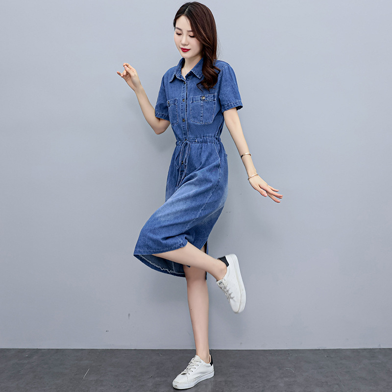 Denim dress for leisure