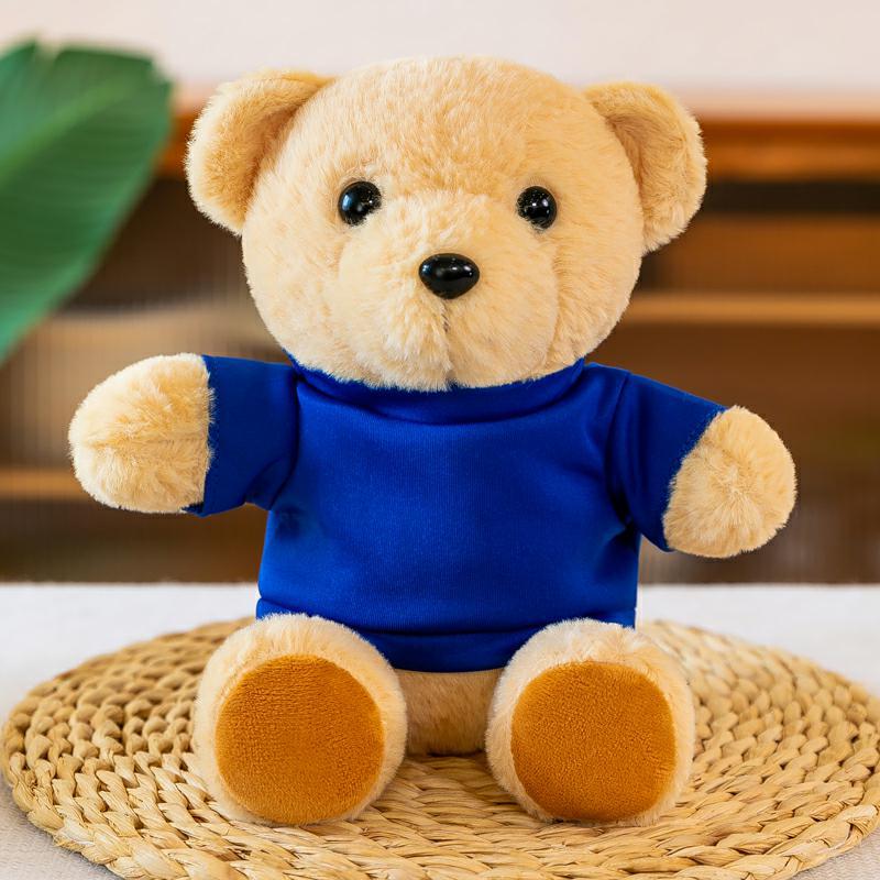 Blue T-shirt sitting bear