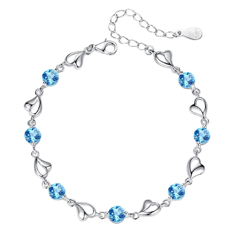 Ocean Heart Bracelet Women's Light Luxury Niche Design High-end Girlfriend Bracelet Simple Elegant Small Fresh Accessories