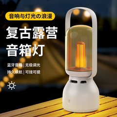 跨境铁艺户外露营灯带蓝牙手提音箱炫彩氛围灯野营帐篷应急小夜灯