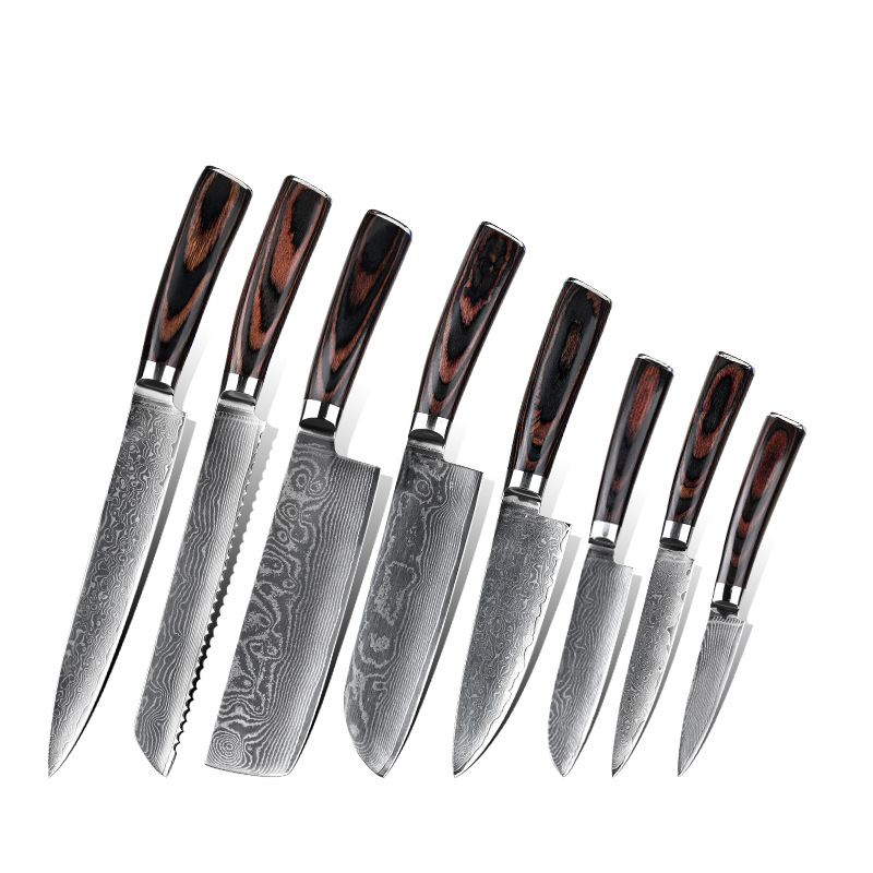 Manufacturers Spot VG10 Damascus exquisite decorative pattern kitchen knife Slicers Kitchen knife Fruit knife One piece On behalf of