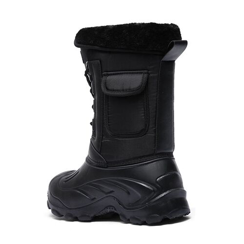 Winter Men's Outdoor Work Snow Boots Ice Fishing Boots Warm Waterproof Outdoor Riding Boots Tall Cold-Resistant Ice Fishing Boots