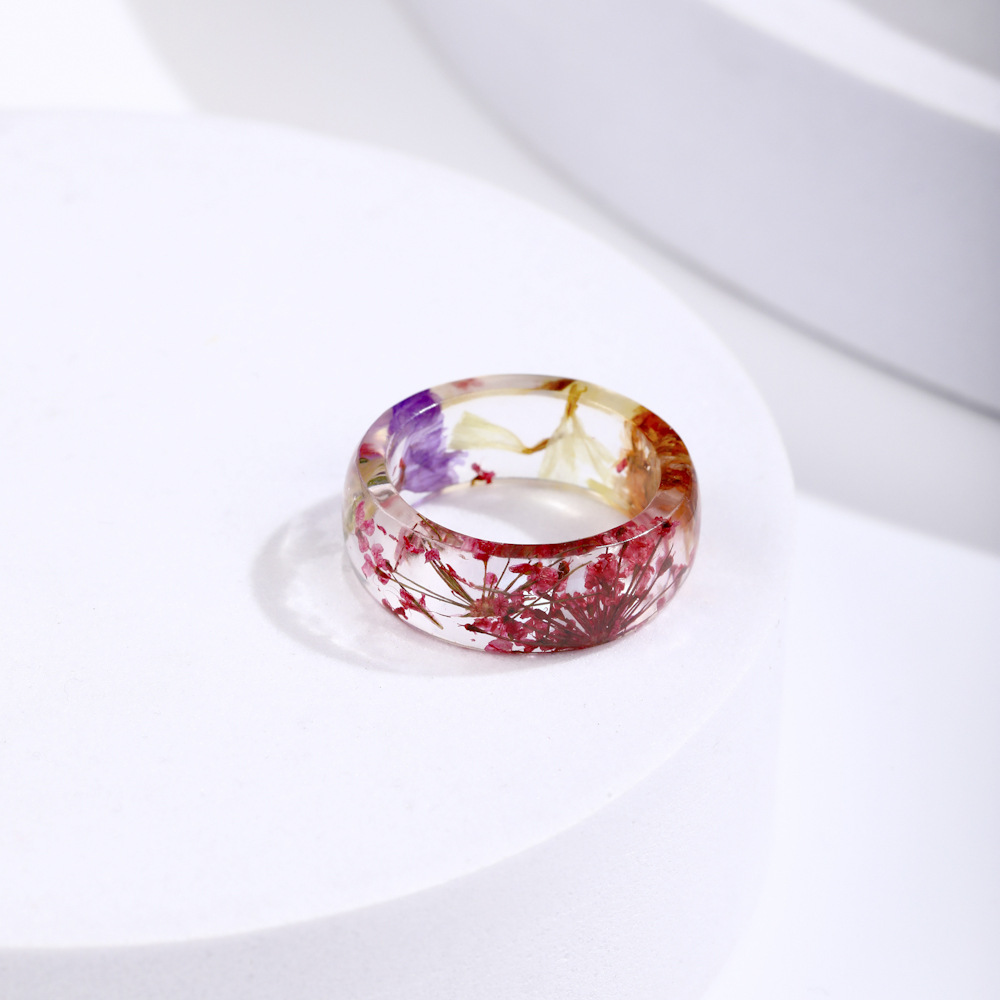 Großhandel Schmuck Transparente Farbe Blumen Ring Nihaojewelry display picture 7