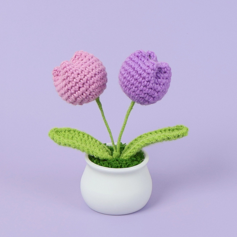 完成品クロスボーダーニットウールひまわり鉢植え造花研究デスクトップ装飾品卒業子供の日の小さなギフト|undefined
