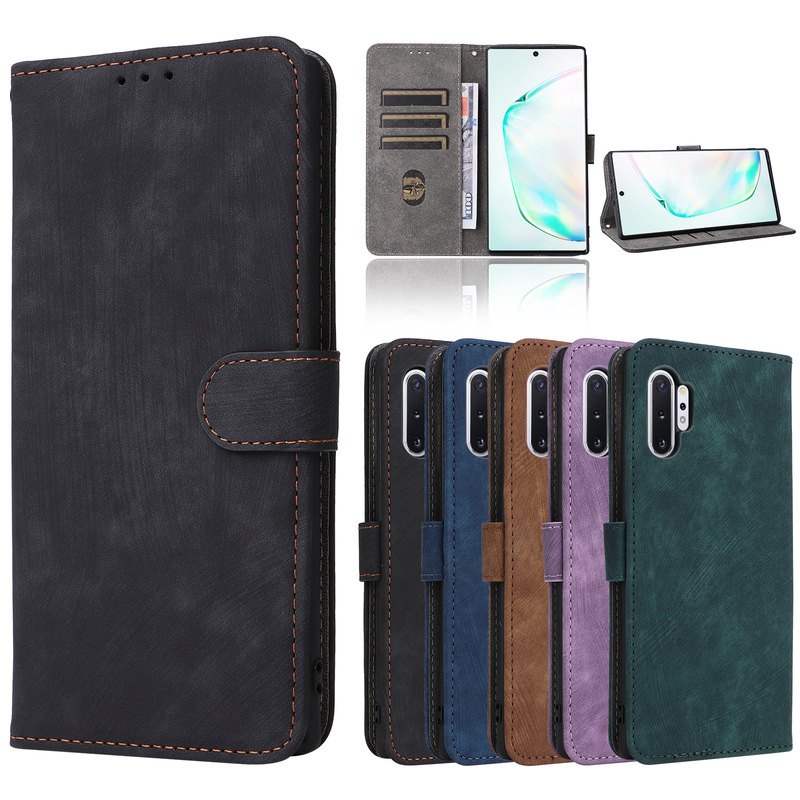Suitable for Samsung Note 10 Plus phone case Galaxy Note 10 Plus phone leather case card case