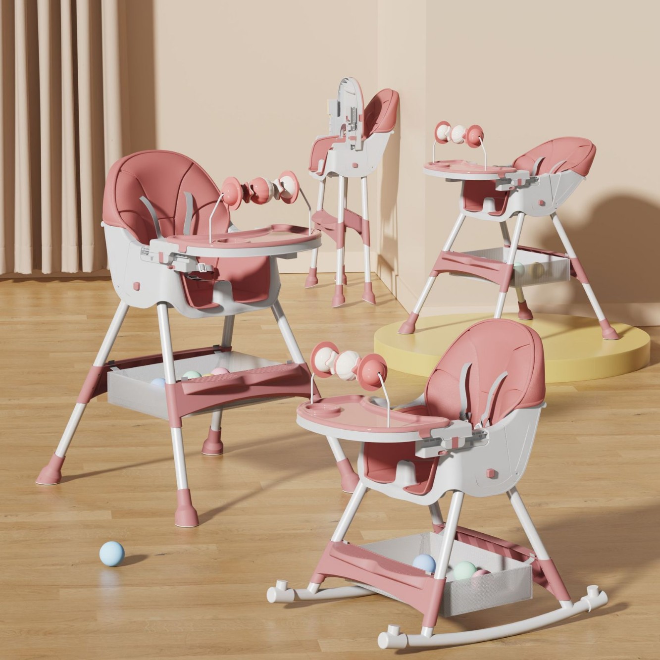 Silla de comedor para bebés, silla plegable multifuncional para bebés, mesa de comedor para bebés portátil, asiento para niños
