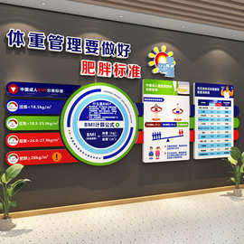 体重管理门诊文化墙海报健康宣教减重肥标语贴医院体检挂图牌