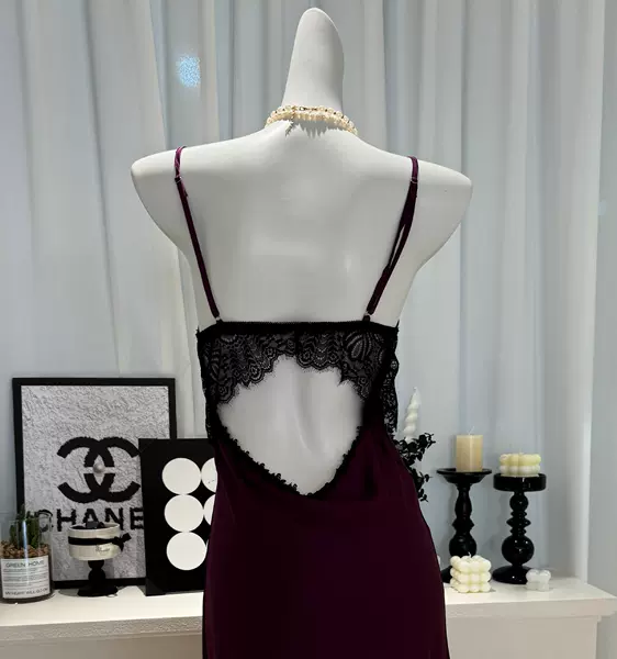Purple - lace on the back