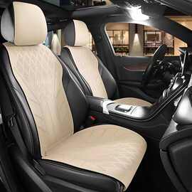 汽车坐垫四季通用超薄科技布翻毛皮小蛮腰马鞍垫轻奢透气座垫