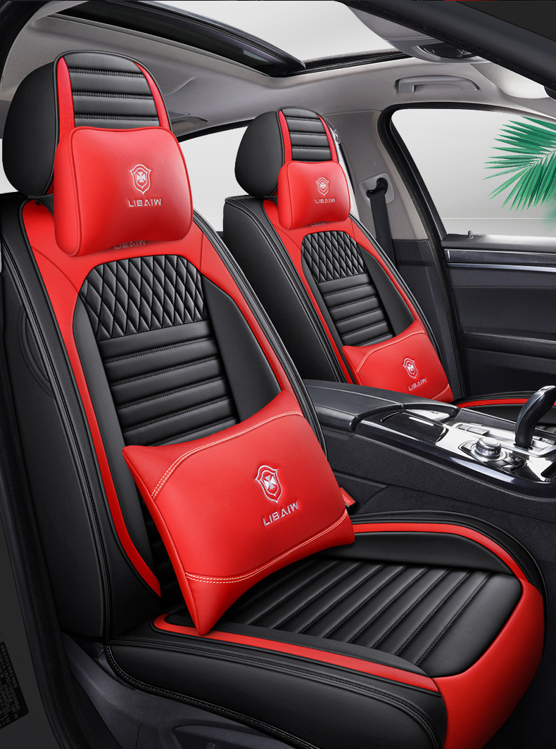 The new car cushion is fully surrounded by the four seasons universal seat cushion leather seat cover car decorative seat cover seat cover manufacturers foreign trade