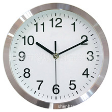 金属挂钟 出口圆形时钟 客厅现代创意挂表 石英钟表