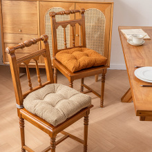 餐椅绑带马蹄垫实木椅防滑坐垫加厚绒布凳子屁股垫系带布艺餐椅垫