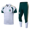 26 Italy White Half-Zip Pants Set