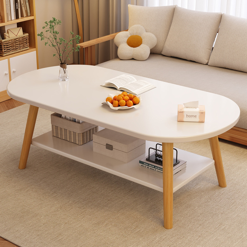 2025 New Style Coffee Table for Small-Sized Living Room Solid Wood High-End Small Tea Table Simple Balcony Side Table Small Table