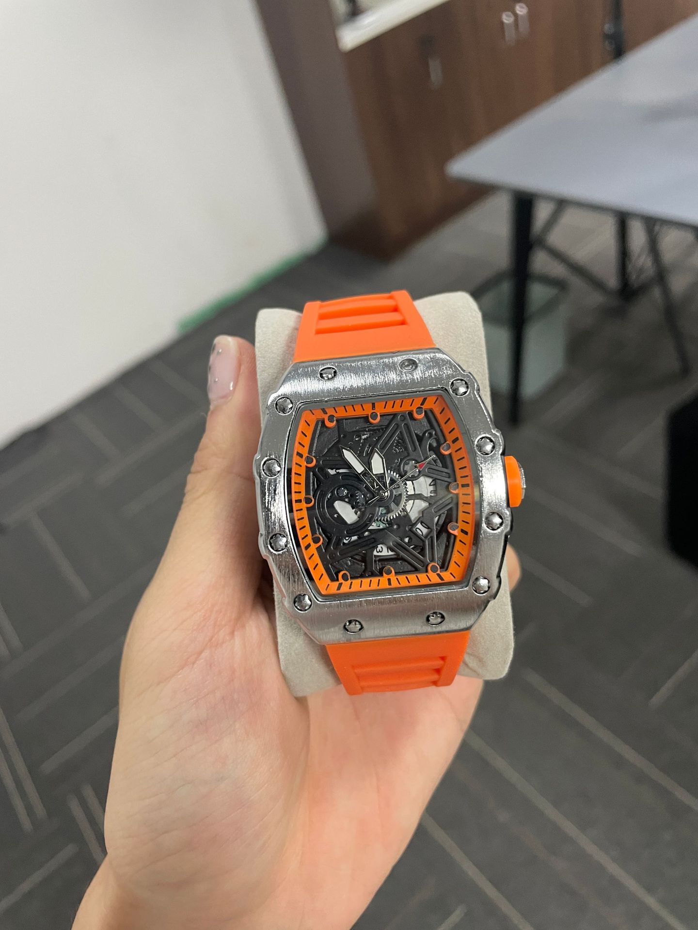 Men's Mechanical Watch Barrel Shaped Luminous Automatic Luxury_voghion.com