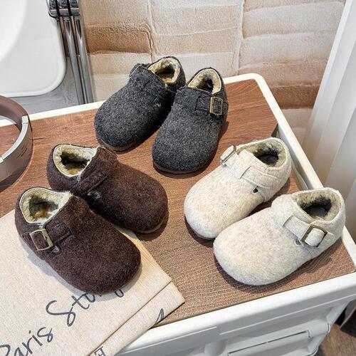 Fashionable warm lined puffy snow boots for girls, winter new style, versatile princess shoes, Korean version, cotton shoes
