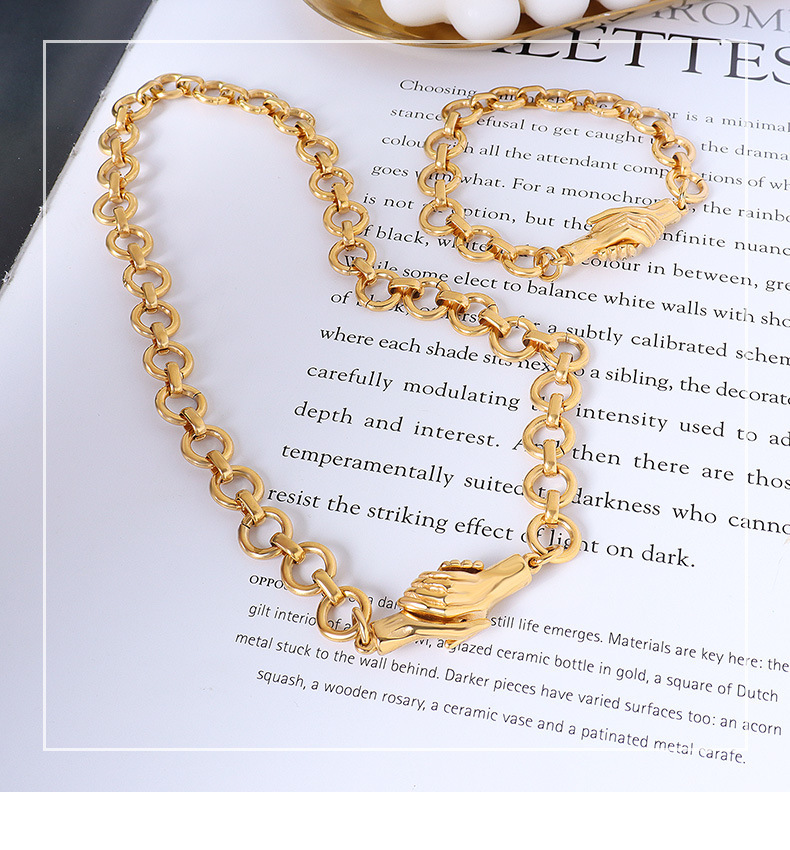 Fashion Hand Titanium Steel Bracelets Necklace