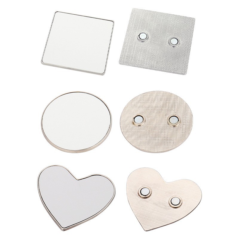 Transfronterizo suministro de fábrica de Amazon recubrimiento de transferencia de calor en blanco pegatinas de refrigerador de metal sublimado pegatinas de refrigerador de imán