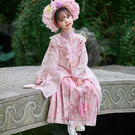 新款女童汉服2025儿童明制汉服超仙气古风重工云肩公主马面裙套装