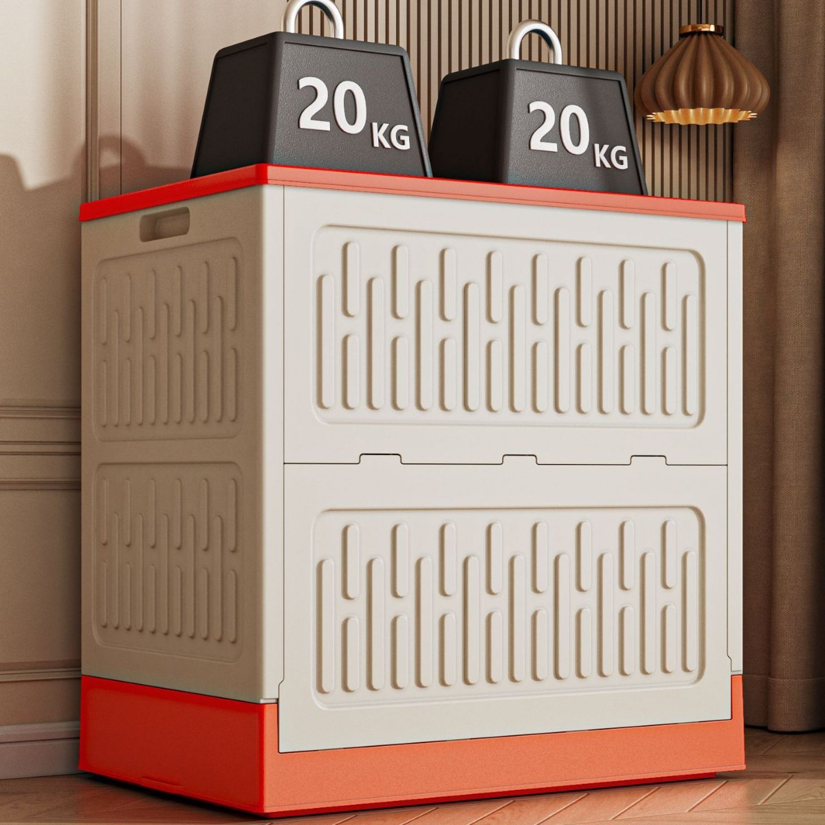 Clothes Storage Box Large Capacity Household Flip-Top Storage Box with Pulleys Can Fold Clothes and Quilts for Storage