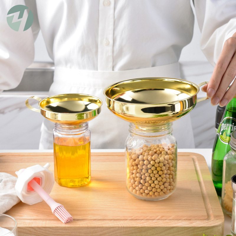 厨房不锈钢漏斗果酱沙拉酱宽口漏斗Wide Mouth Canning Funnel|undefined