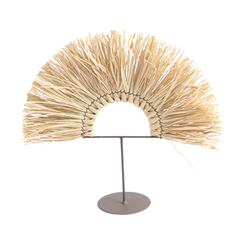 Customizado transfronterizo ins ventilador decoración hecha a mano escritorio de sala de estar Laffei tela de paja decoración artesanía ornamentos