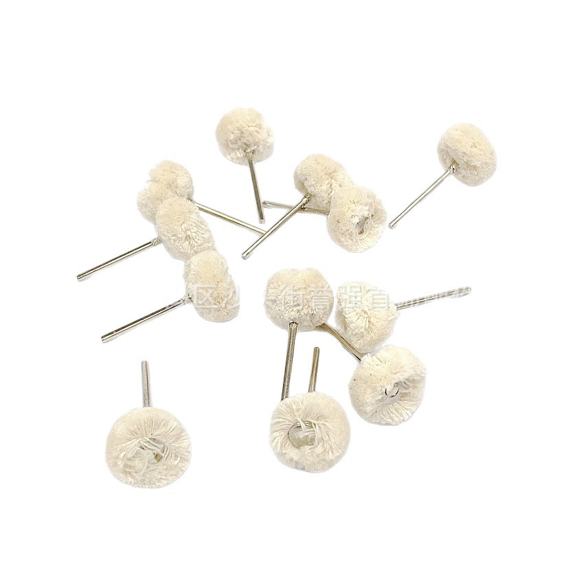 有柄棉线轮 带柄加厚线轮 抛光线轮 有柄抛光软线轮 首饰抛光耗材